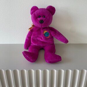 Beanie Baby Ty Inc. 1999 2000 Millennium Purple Beanie Baby Bear